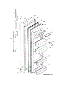 02 - Fresh Food Door parts for Ge Refrigerator GSS25SGMABS from AppliancePartsPros.com