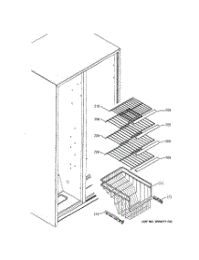 05 - Freezer Shelves parts for Ge Refrigerator GSS25SGMABS from AppliancePartsPros.com