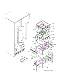 10 - Fresh Food Shelves parts for Ge Refrigerator GSS25WGMACC from AppliancePartsPros.com