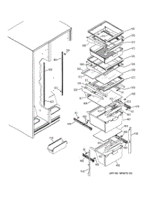 10 - Fresh Food Shelves parts for Ge Refrigerator GSS22KGMAAA from AppliancePartsPros.com