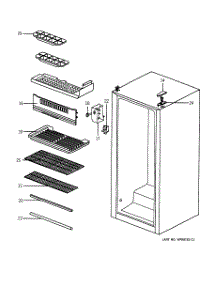 02 - Cabinet parts for Ge Refrigerator GMR03DAMAWW from AppliancePartsPros.com
