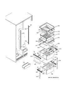 10 - Fresh Food Shelves parts for Ge Refrigerator GSS22QFMABB from AppliancePartsPros.com