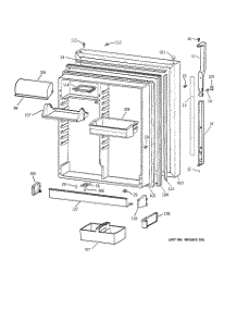 02 - Fresh Food Door parts for Ge Refrigerator TBG19PABURWW from AppliancePartsPros.com