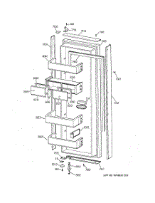 02 - Fresh Food Door parts for Ge Refrigerator ZIS48NCB from AppliancePartsPros.com