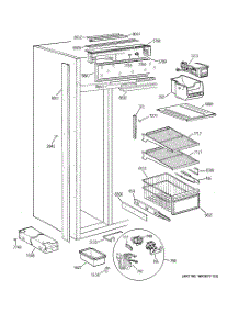 04 - Freezer Section parts for Ge Refrigerator ZIS48NCB from AppliancePartsPros.com