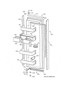 02 - Fresh Food Door parts for Ge Refrigerator ZIS42NCB from AppliancePartsPros.com