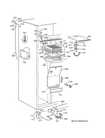 03 - Freezer Section parts for Ge Refrigerator ZIS42NCB from AppliancePartsPros.com