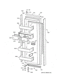 02 - Fresh Food Door parts for Ge Refrigerator ZISW48DCB from AppliancePartsPros.com