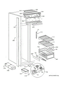 04 - Freezer Section parts for Ge Refrigerator ZISW48DCB from AppliancePartsPros.com