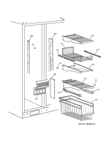 04 - Freezer Shelves parts for Ge Refrigerator MSG28DHCHWW from AppliancePartsPros.com