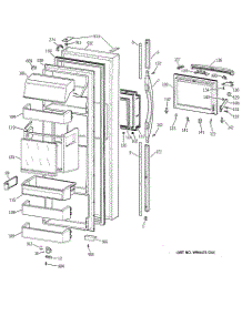02 - Fresh Food Door parts for Ge Refrigerator MSK28DHBHAA from AppliancePartsPros.com