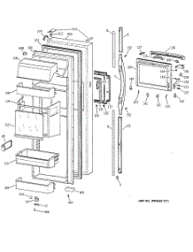 02 - Fresh Food Door parts for Ge Refrigerator MSK30DHBHAA from AppliancePartsPros.com