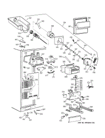 03 - Freezer Section parts for Ge Refrigerator TPX24PRDBWW from AppliancePartsPros.com