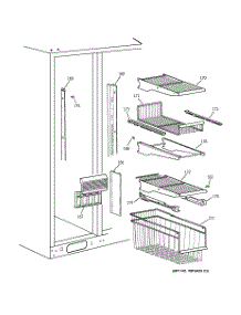 04 - Freezer Shelves parts for Ge Refrigerator TFK28ZRBHAA from AppliancePartsPros.com