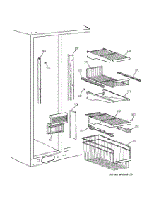 04 - Freezer Shelves parts for Ge Refrigerator TFX28PPDBBB from AppliancePartsPros.com
