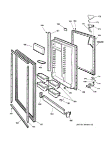 02 - Fresh Food Door parts for Ge Refrigerator TCD18PADBRWW from AppliancePartsPros.com