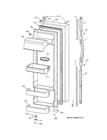 02 - Fresh Food parts for Ge Refrigerator TPX24PRDBAA from AppliancePartsPros.com