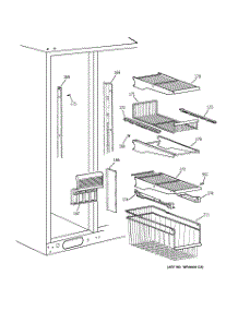 04 - Freezer Shelves parts for Ge Refrigerator TPX24PRDBBB from AppliancePartsPros.com