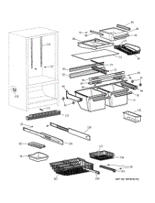 04 - Shelf Parts parts for Ge Refrigerator TCD18PADBRAA from AppliancePartsPros.com
