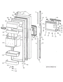 02 - Fresh Food Door parts for Ge Refrigerator TFX30PBDBCC from AppliancePartsPros.com