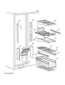 04 - Freezer Shelves parts for Ge Refrigerator TPX24BPDBBB from AppliancePartsPros.com