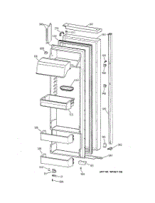 02 - Fresh Food Door parts for Ge Refrigerator TPX24BRDBAA from AppliancePartsPros.com