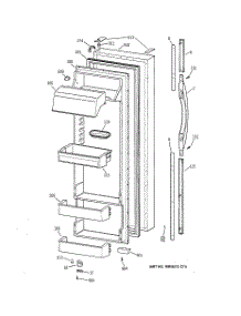 02 - Fresh Food Door parts for Ge Refrigerator TPX24PPDBCC from AppliancePartsPros.com
