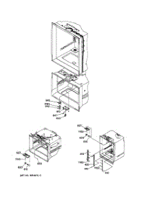 04 - Light Switches & Drain Funnel parts for Ge Refrigerator TCX22PACCWW from AppliancePartsPros.com