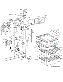 03 - Fresh Food Section parts for Ge Refrigerator MSK22ZRDAAA from AppliancePartsPros.com