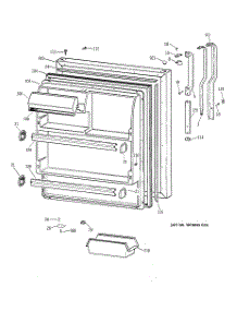 02 - Fresh Food Door parts for Ge Refrigerator MTI18GIBURWW from AppliancePartsPros.com