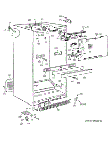 03 - Cabinet parts for Ge Refrigerator TBT18JABTRWW from AppliancePartsPros.com