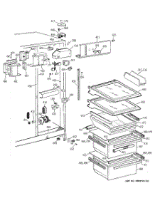 03 - Fresh Food Section parts for Ge Refrigerator TFK22KADAAA from AppliancePartsPros.com