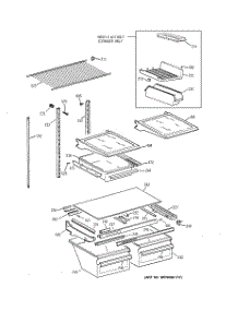 04 - Shelf Parts parts for Ge Refrigerator TBX18AABQRBB from AppliancePartsPros.com
