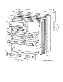 02 - Fresh Food Door parts for Ge Refrigerator TBX21AABRRBB from AppliancePartsPros.com