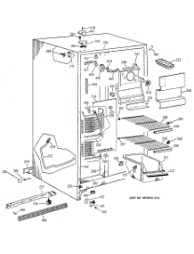 02 - Freezer Section parts for Ge Refrigerator MSZ20GABKWW from AppliancePartsPros.com