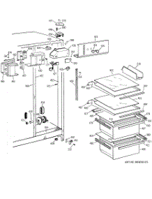 03 - Fresh Food Section parts for Ge Refrigerator MSZ20GABKWW from AppliancePartsPros.com