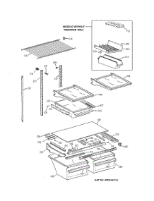 04 - Shelf Parts parts for Ge Refrigerator TBX18AABRRBB from AppliancePartsPros.com