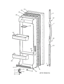 02 - Fresh Food Door parts for Ge Refrigerator TFX25NRDAWW from AppliancePartsPros.com