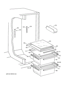 06 - Fresh Food Section parts for Ge Refrigerator TFX20JABAWW from AppliancePartsPros.com
