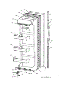 02 - Fresh Food Door parts for Ge Refrigerator TFX20JABAAA from AppliancePartsPros.com