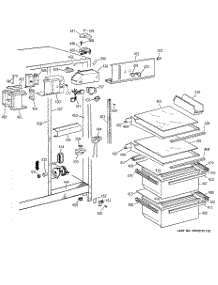 03 - Fresh Food Section parts for Ge Refrigerator MSG20GABKWW from AppliancePartsPros.com