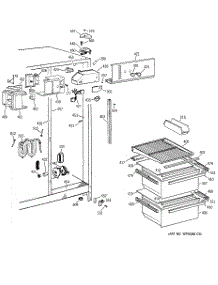 03 - Fresh Food Section parts for Ge Refrigerator MSZ20BWBKWW from AppliancePartsPros.com