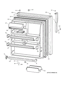 02 - Fresh Food Door parts for Ge Refrigerator TBX24JABRRCC from AppliancePartsPros.com