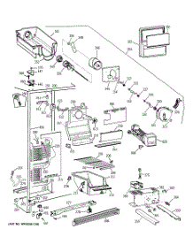 02 - Freezer Section parts for Ge Refrigerator MSG20GWBKWW from AppliancePartsPros.com