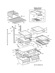 04 - Shelf Parts parts for Ge Refrigerator TBX25PABRRCC from AppliancePartsPros.com