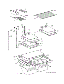 04 - Shelf Parts parts for Ge Refrigerator TBG21JADARWW from AppliancePartsPros.com