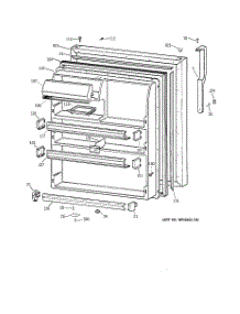 02 - Fresh Food Door parts for Ge Refrigerator ERT2021DARAA from AppliancePartsPros.com