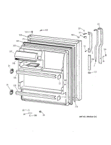 02 - Fresh Food Door parts for Ge Refrigerator TBX18GIDARWW from AppliancePartsPros.com