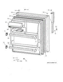 02 - Fresh Food Door parts for Ge Refrigerator TBG18IADARWW from AppliancePartsPros.com