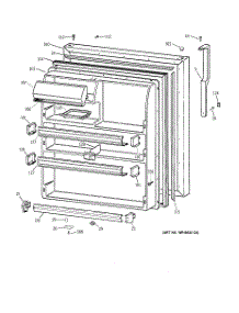02 - Fresh Food Door parts for Ge Refrigerator TBX21JIBRRCC from AppliancePartsPros.com